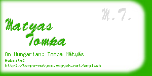 matyas tompa business card